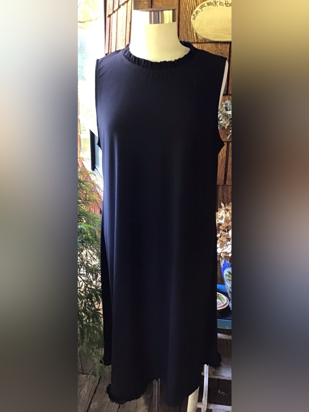 Sleeveless A-Line Ruffled Hem Dress